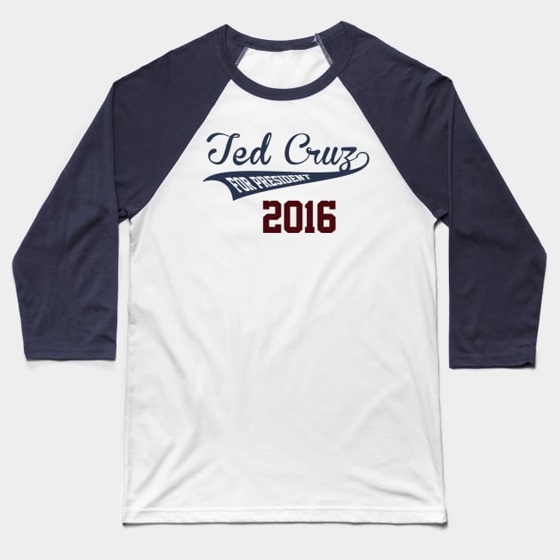 Ted Cruz For President Baseball T-Shirt by ESDesign
